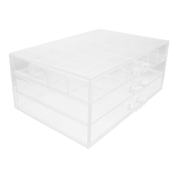 Nicehomfit White Transparent Nail Tips Holder Organizer Box with Dividers for Beads, Sewing, and Craft Storage
