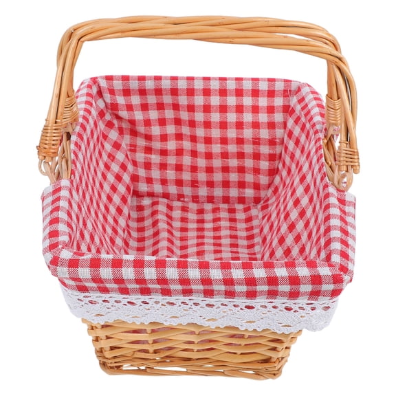 Nicehomfit Spacious Rectangular Willow Basket for Bread Fruit and Sundries Storage