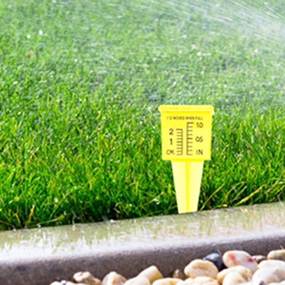 Nicehomfit Outdoor Rainfall Measuring Gauge for Lawn and Garden Water Management Yellow