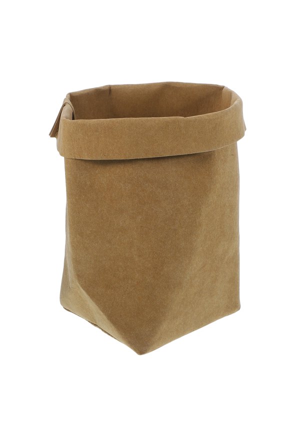 Washable Kraft Paper Bag Brown for Storage Decorative Flower Pot Cover Organizer