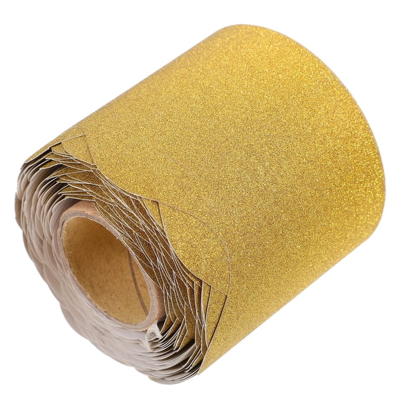 Nicehomfit Party Decorations Wave Bulletin Board Border Paper Golden 1 Roll