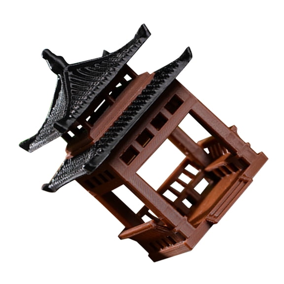 Nicehomfit Pavilion Garden Decor Plastic Multi 1Set Home Decoration Ancient Architecture Style Landscaping