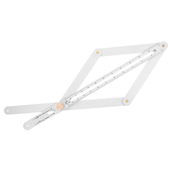 Nicehomfit Plated Silver Metal Miter Angle Finder Tool with Foldable Ruler and Durable Protractor for Accurate Woodworking