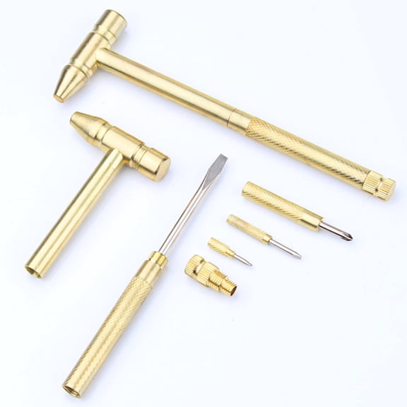 Nicehomfit Comfortable Handle 6 in 1 Screwdriver Set Golden for Precision Work in Laptops and Mobile Devices