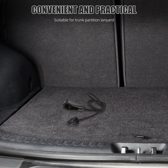 Nicehomfit Rear Parcel Shelf String Black Car Trunk Storage Strap Firm Tailored Fit Easy Installation Vehicle Part