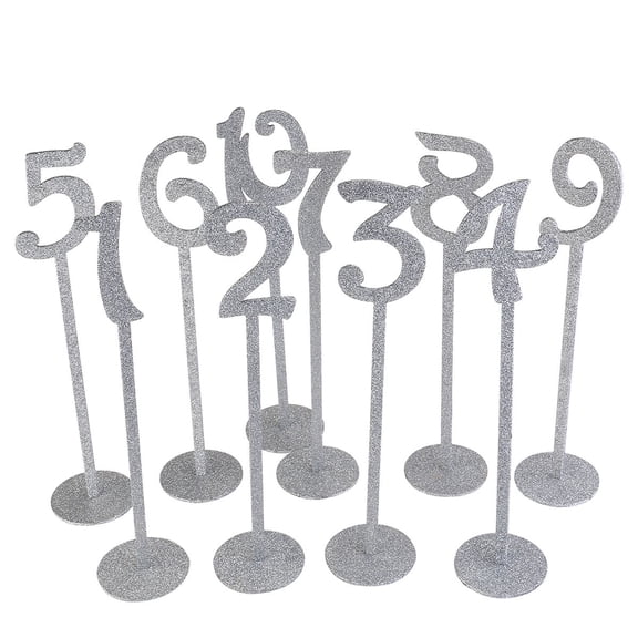 Nicehomfit Elegant Plated Silver Bamboo Table Numbers for Wedding Receptions 20Pcs