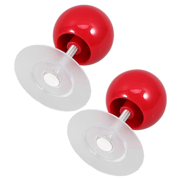 Nicehomfit Red Plastic Cabinet Handle Replacement for Drawers and Doors 2Pcs