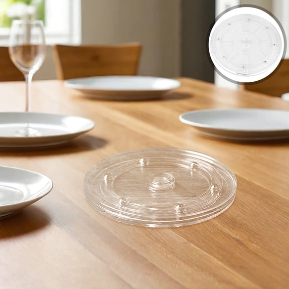 Nicehomfit Round Clear Acrylic Turntable for Household Storage and 360 Degree Rotation Convenience