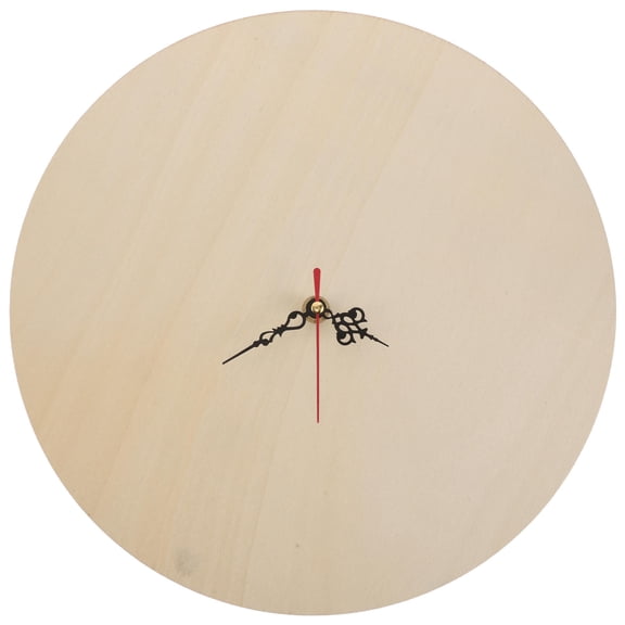 Nicehomfit Round Wooden Clock Base with Dial and Movement for Custom Clock Making