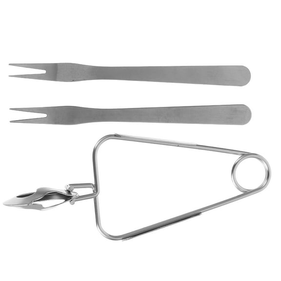 Nicehomfit Stainless Steel Snail Tong Fork Set Lightweight Compact Design for Home 1Set