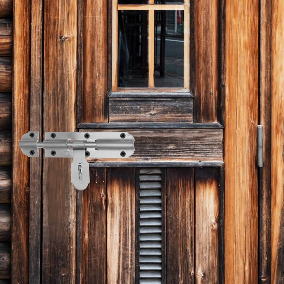 Nicehomfit Slide Bolt Gate Latch Barrel Bolt Slide Lock Security Silver 1Set