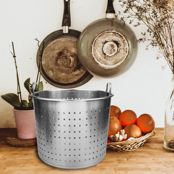 Nicehomfit Stainless Steel Seafood Boil Pot with Handles for Home Use Large Multipurpose Crawfish Leaky Pot