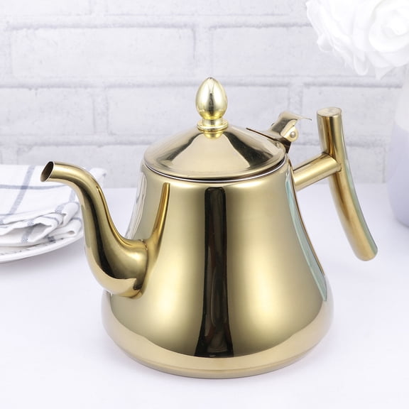 Nicehomfit Stainless Steel Tea Kettle in Golden Color with Easy Grip Handle