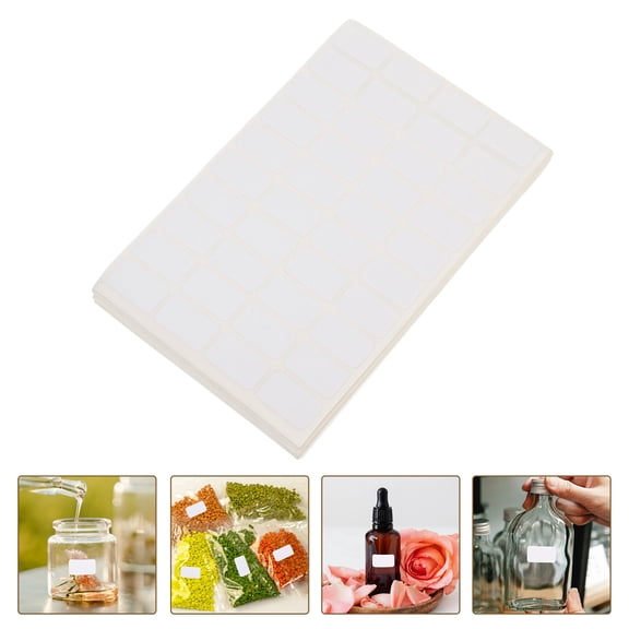 Nicehomfit Storage Box White Label Stickers Blank Writable Stickers for Home School Office Use
