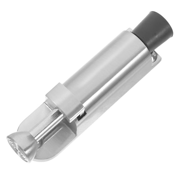 Nicehomfit Telescopic Door Stopper Spring Loaded Latch Silver Zinc Alloy For Office Use 1Set