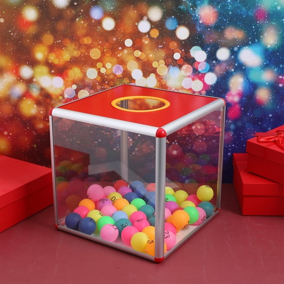 Nicehomfit Transparent Aluminum Alloy Raffle Box for Games Voting Donation Card Collection with Square Stable Design