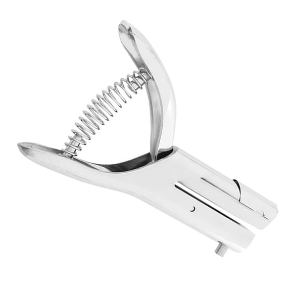 Nicehomfit User Friendly Plated Silver Hole Puncher Single Hole Design for Name Badges and Tags