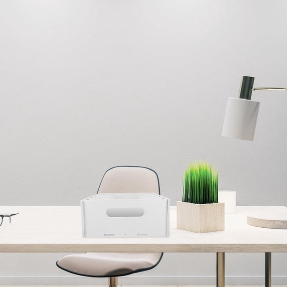 Nicehomfit White Portable Currency Till with Multiple Compartments for Cash and Card Storage