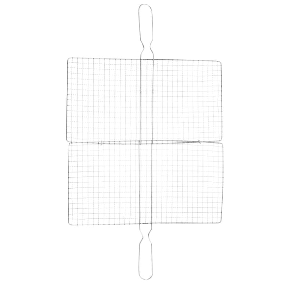 Nicehomfit Barbecue Grill Basket with Smooth Polished Surface for Fish Shrimp and Steak