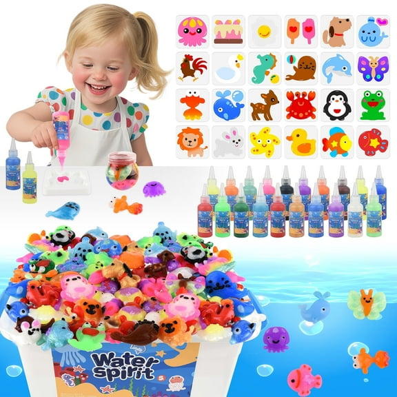 Nicella Magic Water Elf Toy Kit , Aqua Fairy Water Gel Kit for Kids, Squishy Maker Kits Water Pets, Birthday Gifts, Party Favors, Make Your Own Squishies Toys Craft for boys girls Kids Ages 3+
