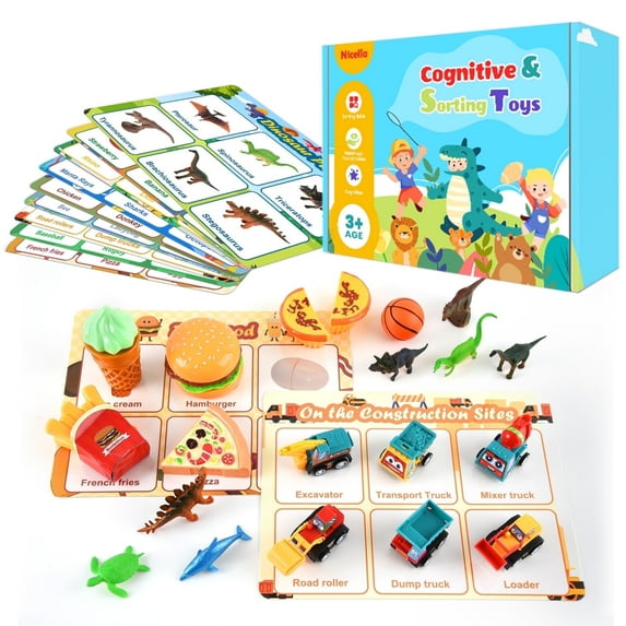 Nicella Sorting Toys for Toddlers, Sensory Toys for Autistic Kids 1 2 3 4 Years Old, Preschool Montessori Learning Educational Toys Game for Autism Boys and Girls