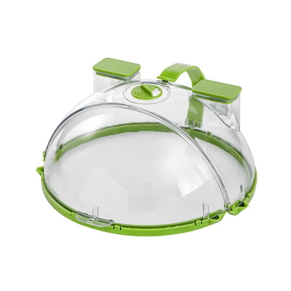 Niceminiwall 10In Foldable Water Steamer Microwave Covers Plate with Handle Kitchen Gadgets