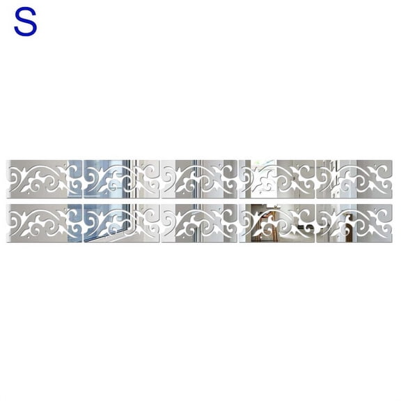 Niceminiwall 10Pcs 3D Mirror Art Kick Line Wall Sticker Acrylic Decal Home Room Decor Wall Paint, Ceilings Non-toxic, Non-polluting