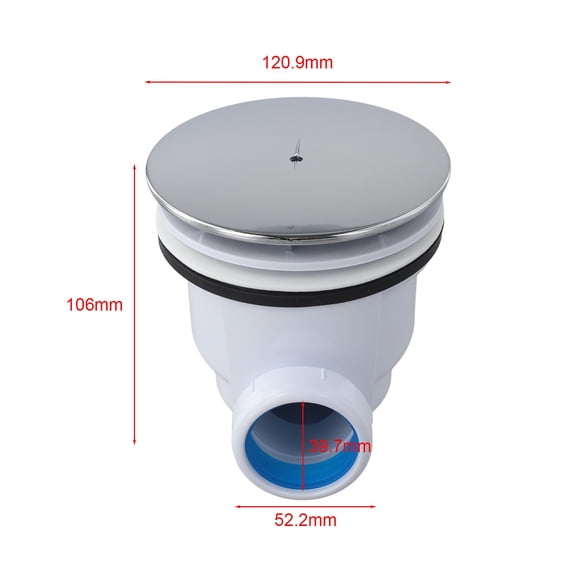 Niceminiwall 1Pc Shower Tray Waste Trap Bathroom Shower Drain Trap Fast Flow Easy Cleaning Shower Water Strainer Shower Base Drain