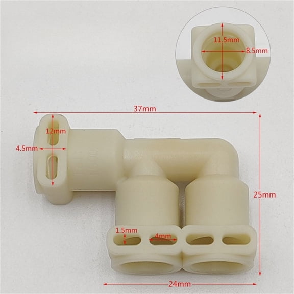 Niceminiwall 1pcs Coffee Machine Connector Two-way Three-way Interface Electromagnetic Valve Connector Water Pipe Adapter Accessories Three-way C
