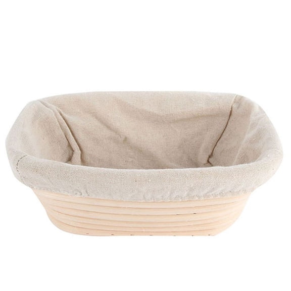 Niceminiwall 1pcs Rattan Basket Bread Banneton Brotform Dough Proofing Proving Rattan Multi-Sizes Wicker Rising Baskets With Removable Linen