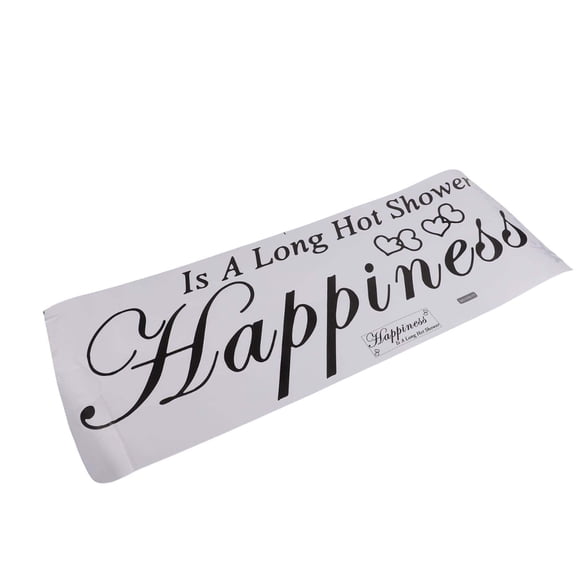 Niceminiwall 25*75cm Happiness Is Taking A Long Hot Shower Quotes Wall Sticker Bath Wall Decal Vinyl Removable Waterproof Bathroom Home Decor