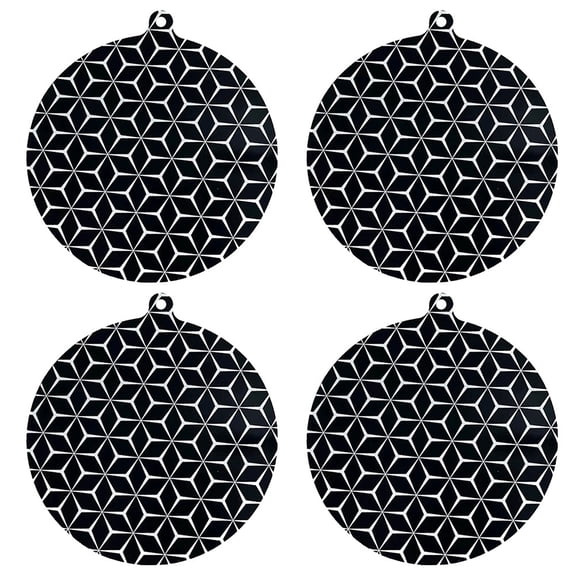 Niceminiwall 4Pcs Induction Hob Protector Mat, Round Silicone Induction Hob Protector Mat With Diameter 22cm/24.5cm Heat Resistance Round 22cm