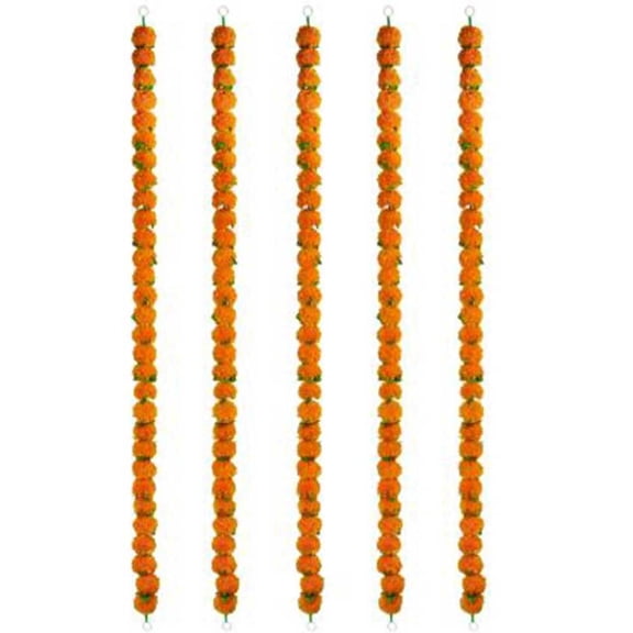 Niceminiwall 5pcs marigold decorate,Halloween, wedding, Diwali festival decoration items