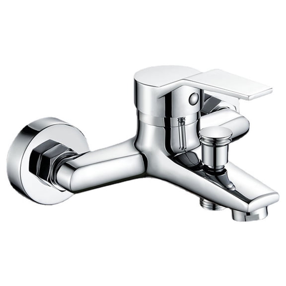 Niceminiwall Basin Faucets Chrome Wall Mounted Hot Cold Water Dual Spout Mixer Tap for Bathroom Splitter Bath Shower Basin