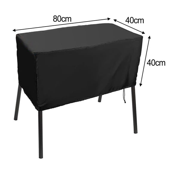 Niceminiwall Black Patio Covers for 2 Burner Camping Stove Heavy Duty Camping Cooker Cover 80 * 40 * 40 cm