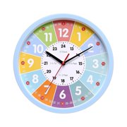 Niceminiwall Colorful Learning Clock Silent Quartz Time Teaching Tool for Home & Classroom
