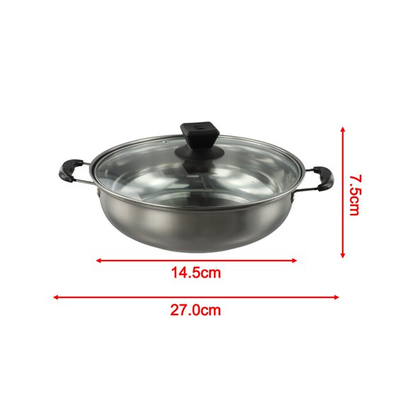 Niceminiwall Dual Handle Design on Heavy Duty Stainless Steel Cooking Pot for Safety 26cm