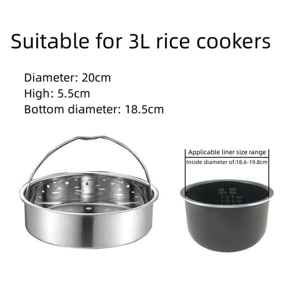 Niceminiwall Even Steam Distribution with this Stainless Steel Steamer Basket Insert 20CM