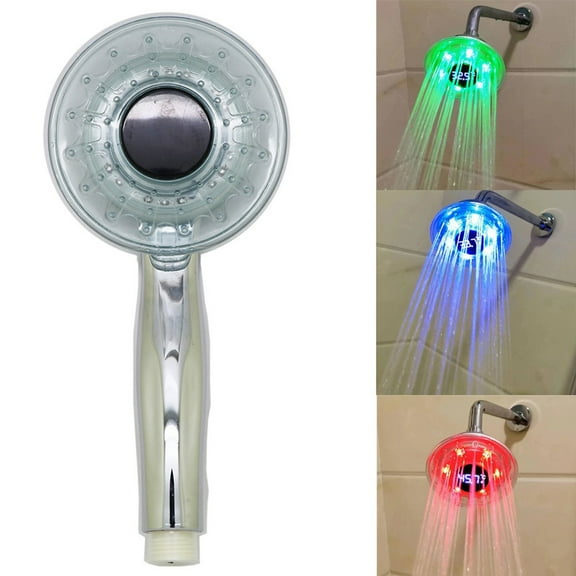 Niceminiwall Family Bathroom Color Changing Showerhead 26x11x4.8cm Easy Installation Design Energy-efficient Lighting for Bathroom