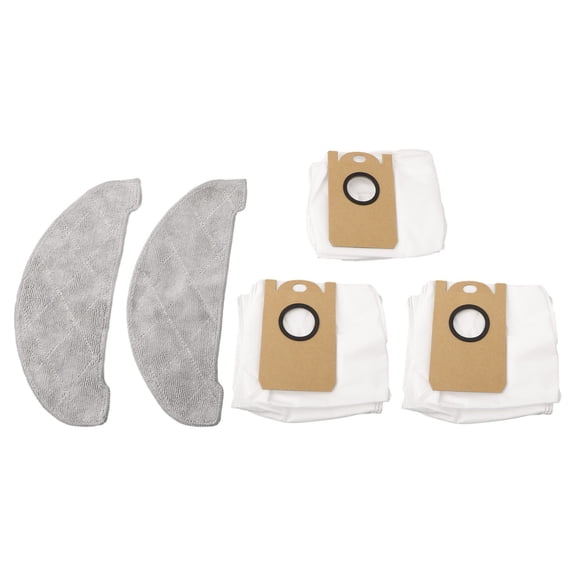 Niceminiwall Mop Cloth and Dust Bags Set for IMOU L11 for Pro for Max for Vacuum Cleaner, for Replacement Parts Efficient Cleaning, 2 Mop Cloths and 3 Dust Bags