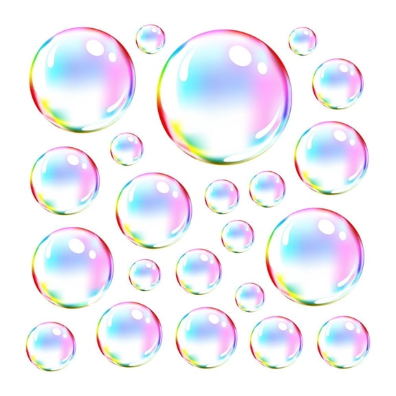 Niceminiwall Removable Blue Glow Sea Bubble Wall Sticker PVC Decorative Sticker 20 20cm