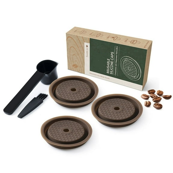 Niceminiwall Replacement Silicone Lids 3pcs for VertuoLine Refillable Coffee Capsules 3 lids