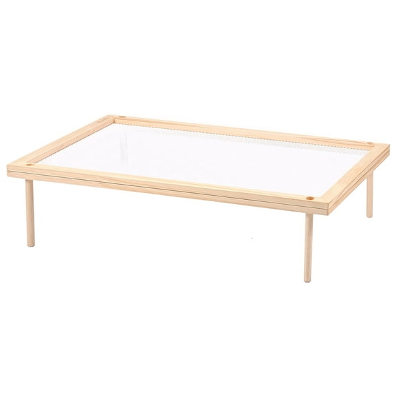 Niceminiwall Stackable Wooden Herb Drying Rack with Net for Pasta and Food Drying Use Single Layer