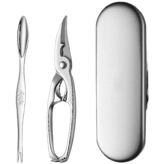 Niceminiwall Stainless Steel Crab Cracking Tools: 1 Claw + 2 Picks for Easy Seafood Serving