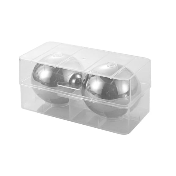 Niceminiwall Stainless Steel Metal Ice Spheres for Whiskey Wine No Dilution 304 2 Pack Silver