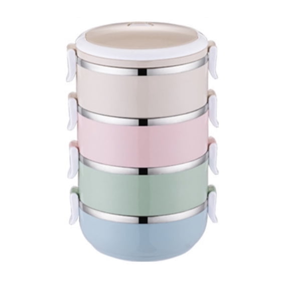 Niceminiwall for Multi-layer Stainless Steel Stackable Lunch Box Insulated Food Outdoor Office 4 Layer