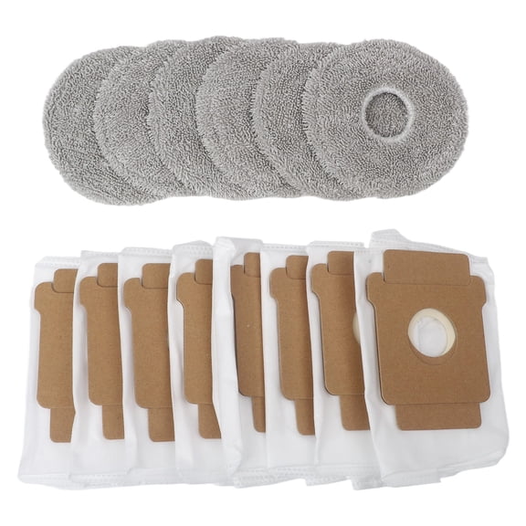 Niceminiwall for Replacement Bags and Mop Cloth Kit Compatible with Plus 405 and 505 , Microfiber Material, 6 Mop Cloths and 8 Bags Set