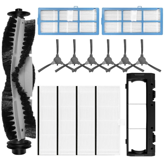 Niceminiwall for Replacement Parts Kit for SmartClean Robot for Vacuum Cleaner, for Main Roller Brush, Side Brushes, Filters, Brush Cover