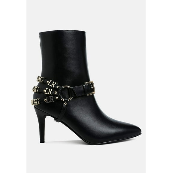 Nicene Harness Detail Stiletto Boots