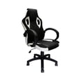 thumbnail image 1 of Nicer Furniture AP1873-WT Ergonomic Racing Game Chair with Tilt & Armrest, White, 1 of 3